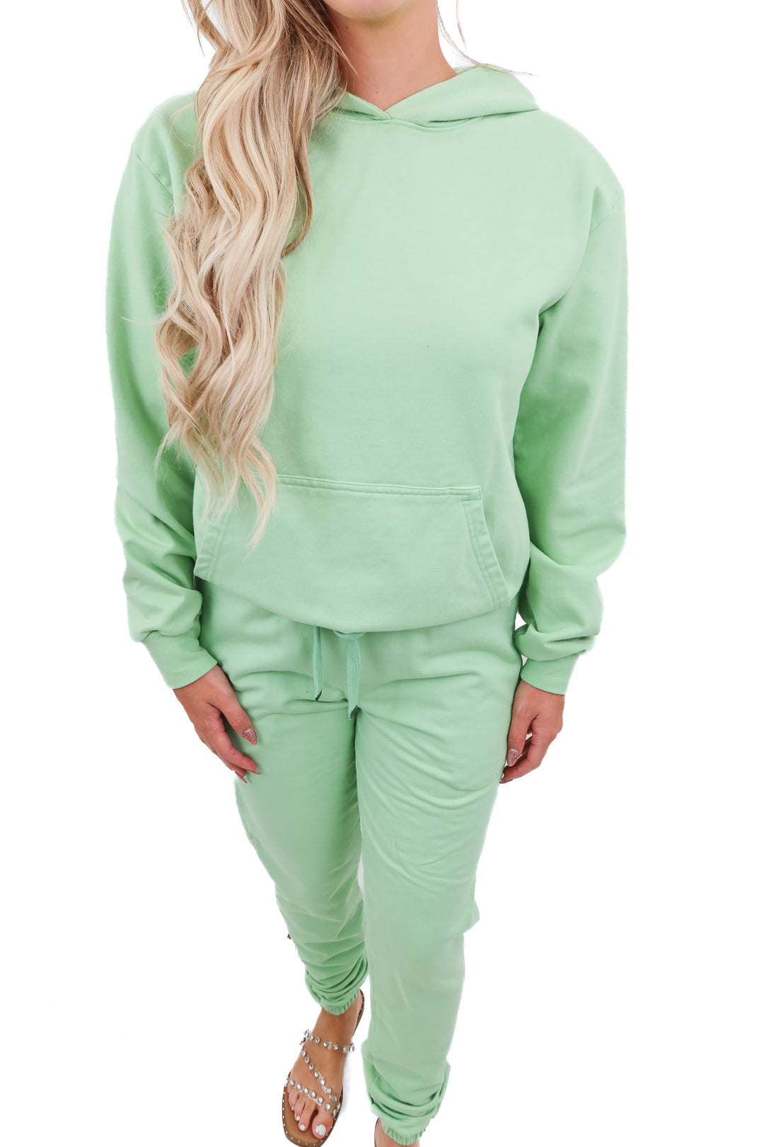 Talentless mint green sweatpant/hoodie set (S)
