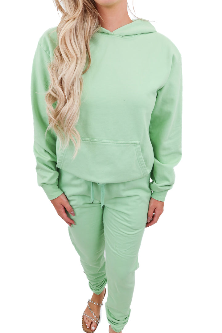 Talentless mint green sweatpant/hoodie set (S)