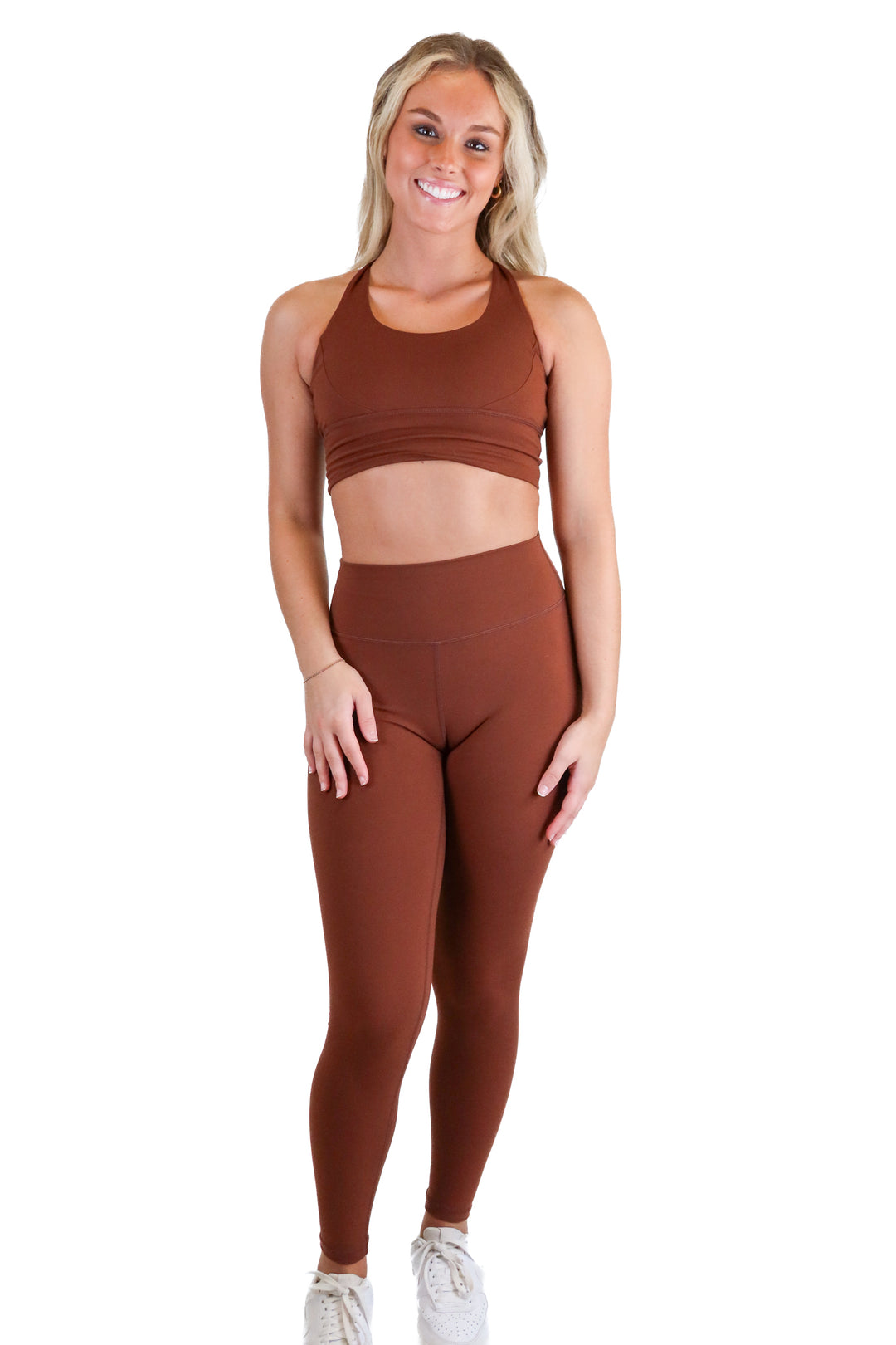 elite eleven brown activewear set (xs)