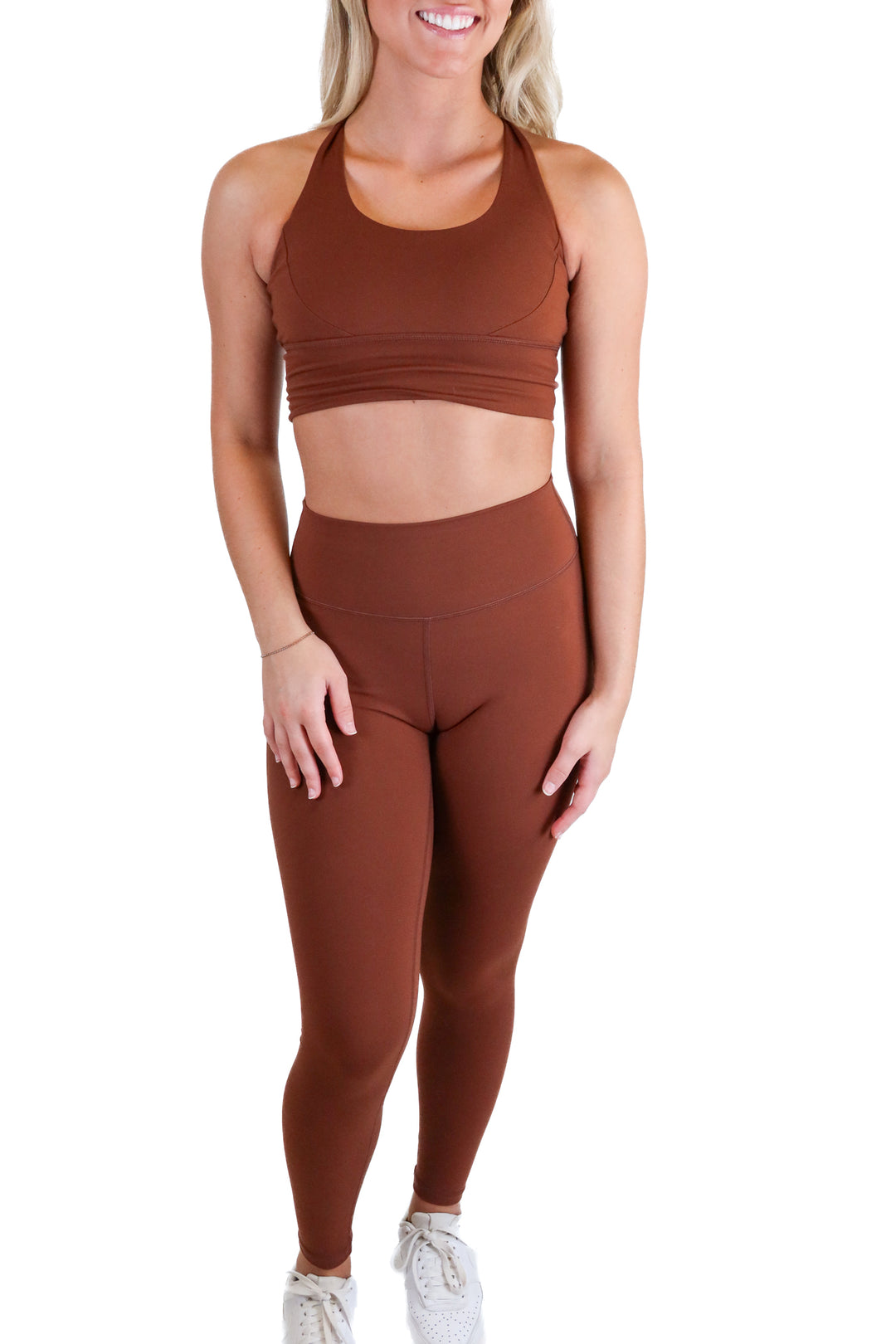 elite eleven brown activewear set (xs)