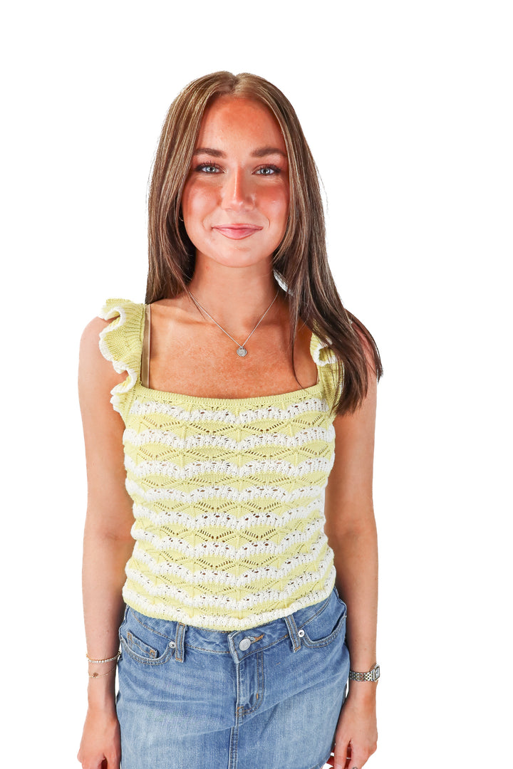 heartloom crochet striped top NWT (s; retail $89)
