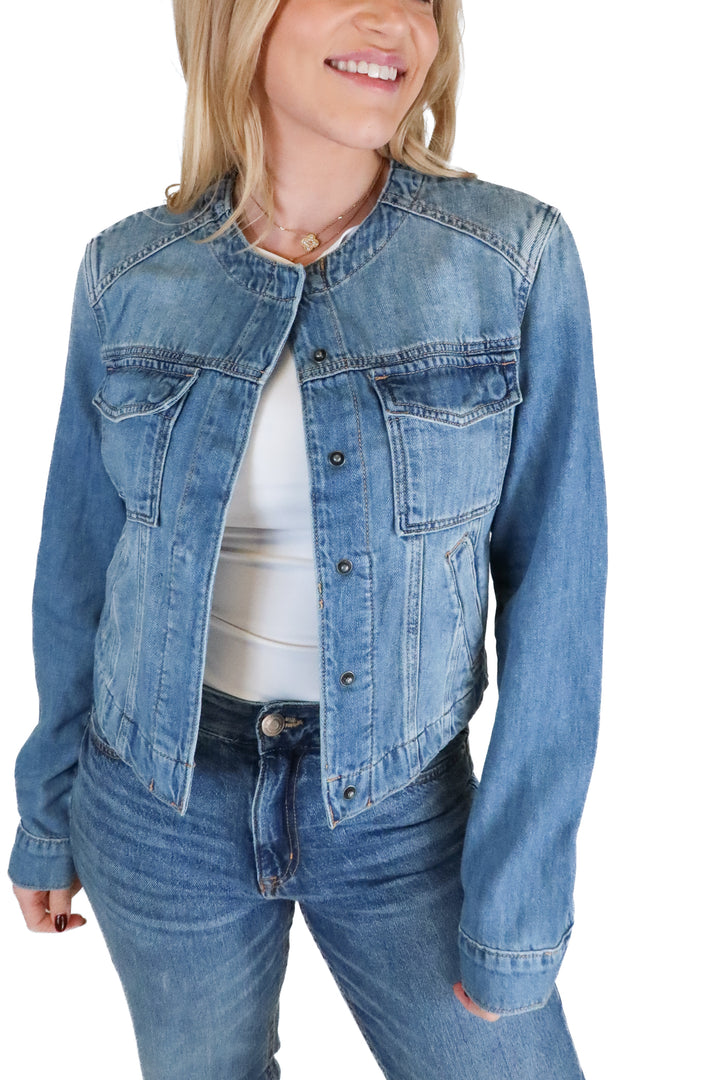 vici lightweight denim jacket (s)