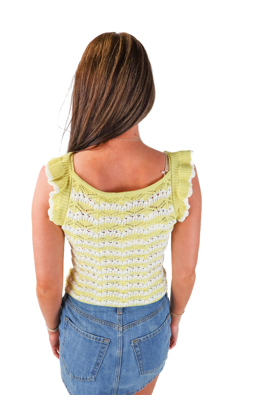 heartloom crochet striped top NWT (s; retail $89)