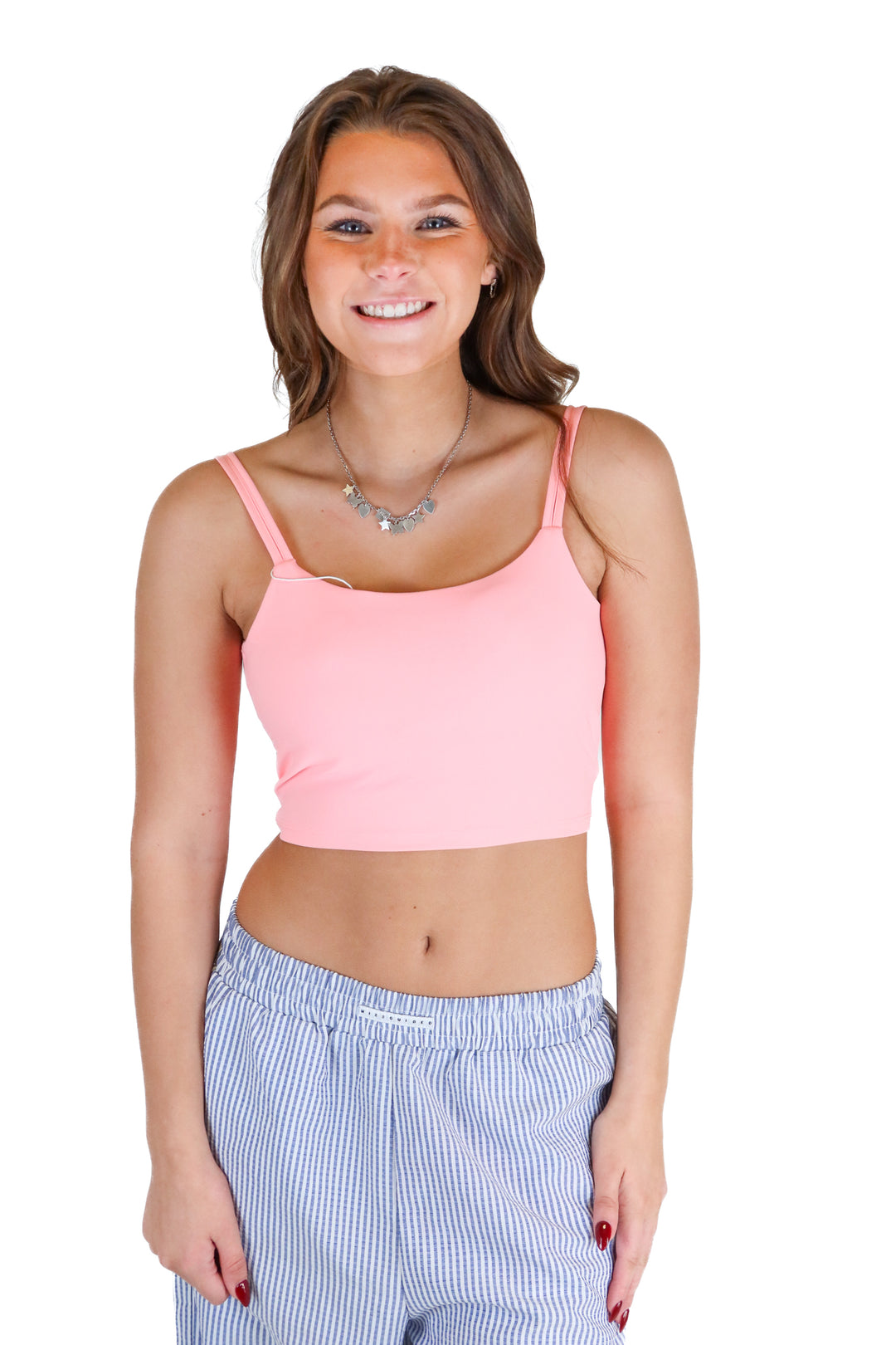 halara pink activewear tank with wrap back NWT (S; retail $34.95)