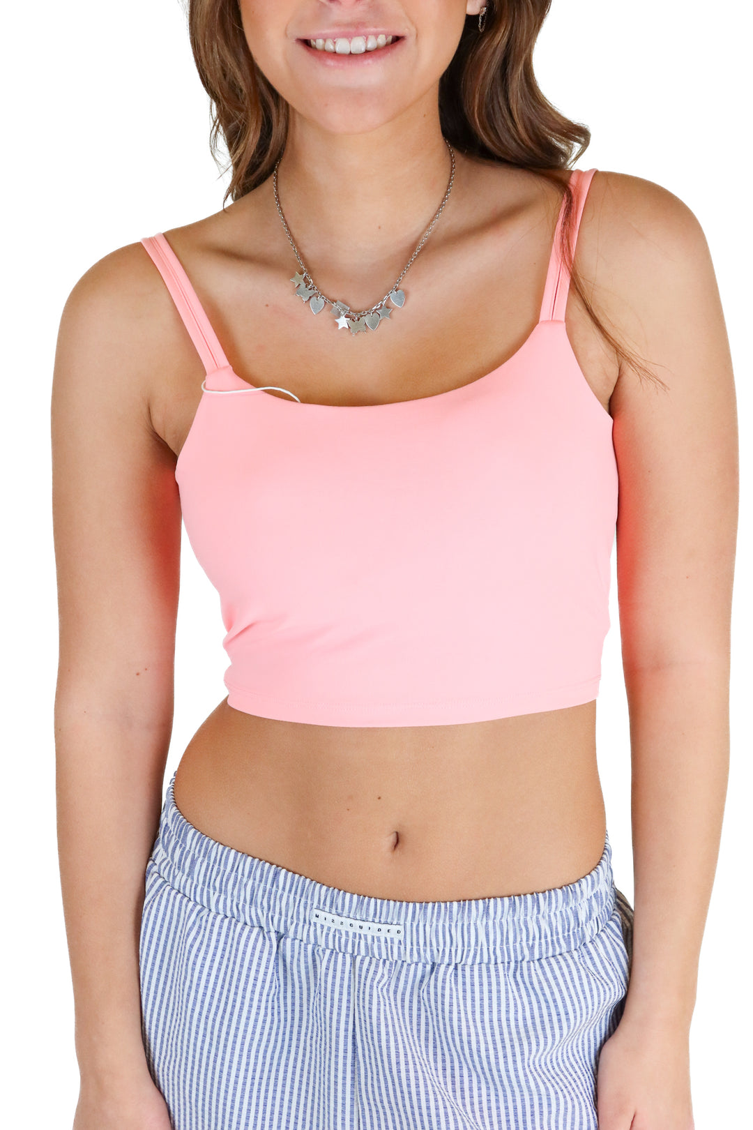 halara pink activewear tank with wrap back NWT (S; retail $34.95)