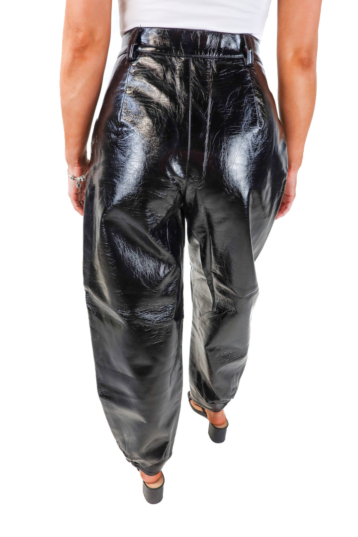 lovers and friends black patent pants (s; retail $238)