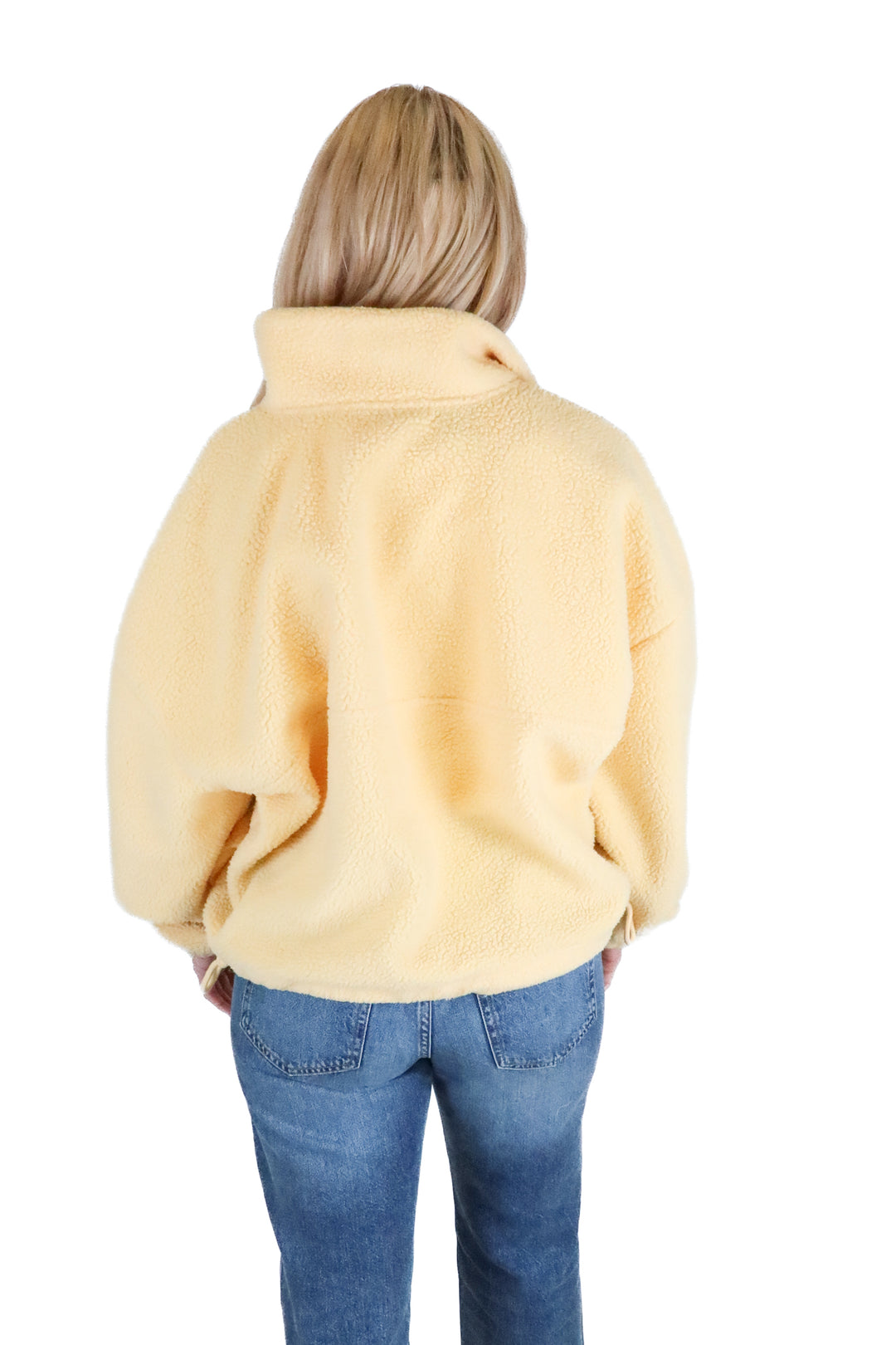 DSG yellow sherpa quarter zip (L; retail $65)