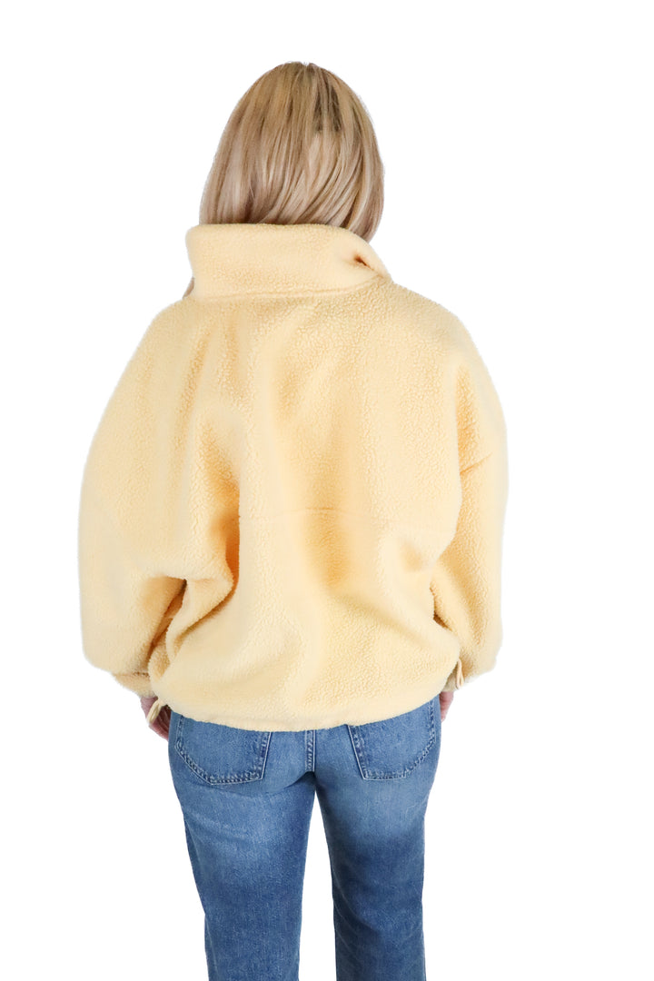 DSG yellow sherpa quarter zip (L; retail $65)