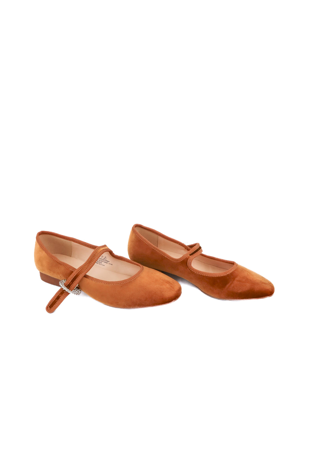 Fever sole brown velvet flats (9)