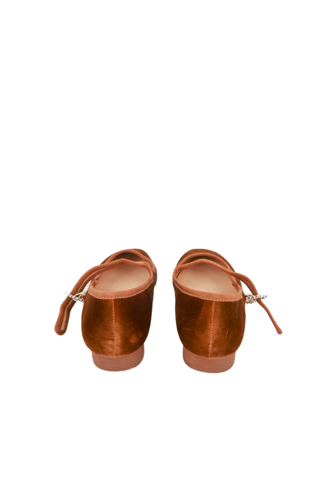 Fever sole brown velvet flats (9)