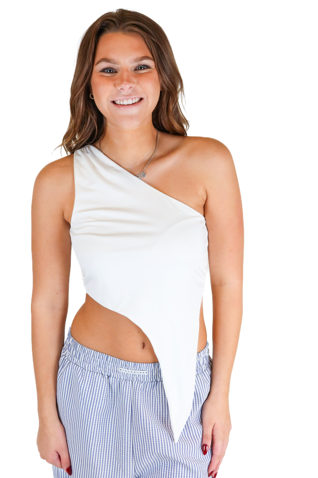 Superdown white one shoulder top NWT (S; retail $56)