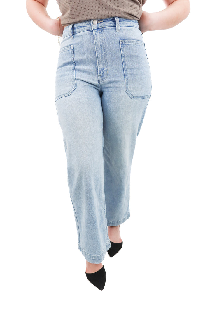 altard state light wash wide leg jeans (29; retail $88)