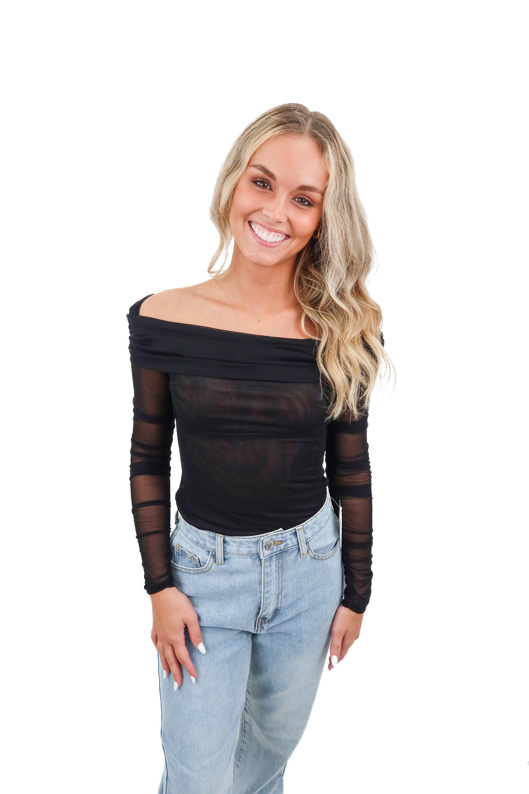 Showpo mesh black bodysuit (4)