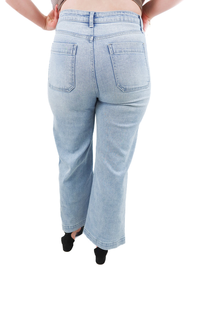 altard state light wash wide leg jeans (29; retail $88)