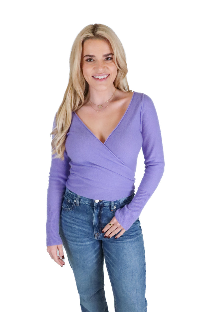 Free People purple knit cardigan (S)