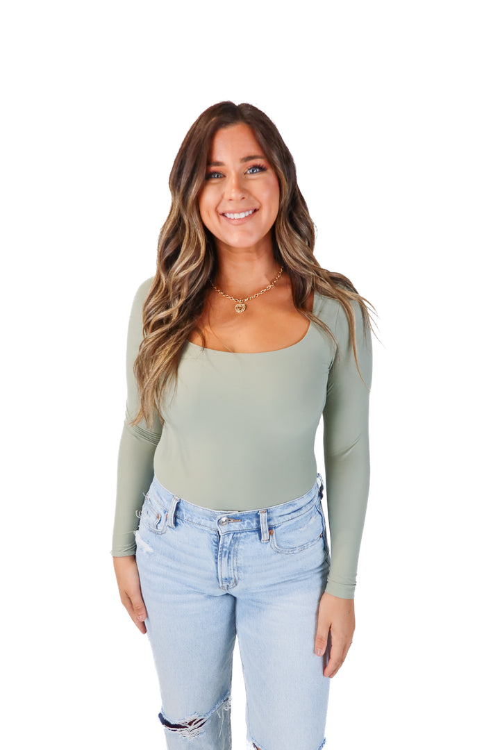 abercrombie & fitch sage bodysuit NWT (M; retails $60)