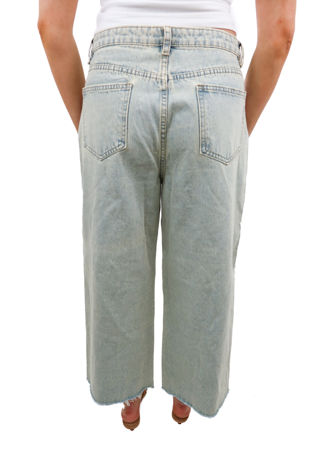 Petal and Pup wide leg jeans (8; retail $98)