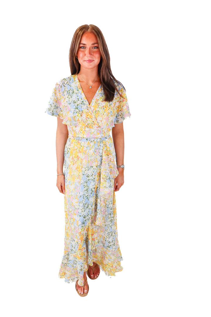 danny & nicole floral ruffle maxi dress NWT (4)