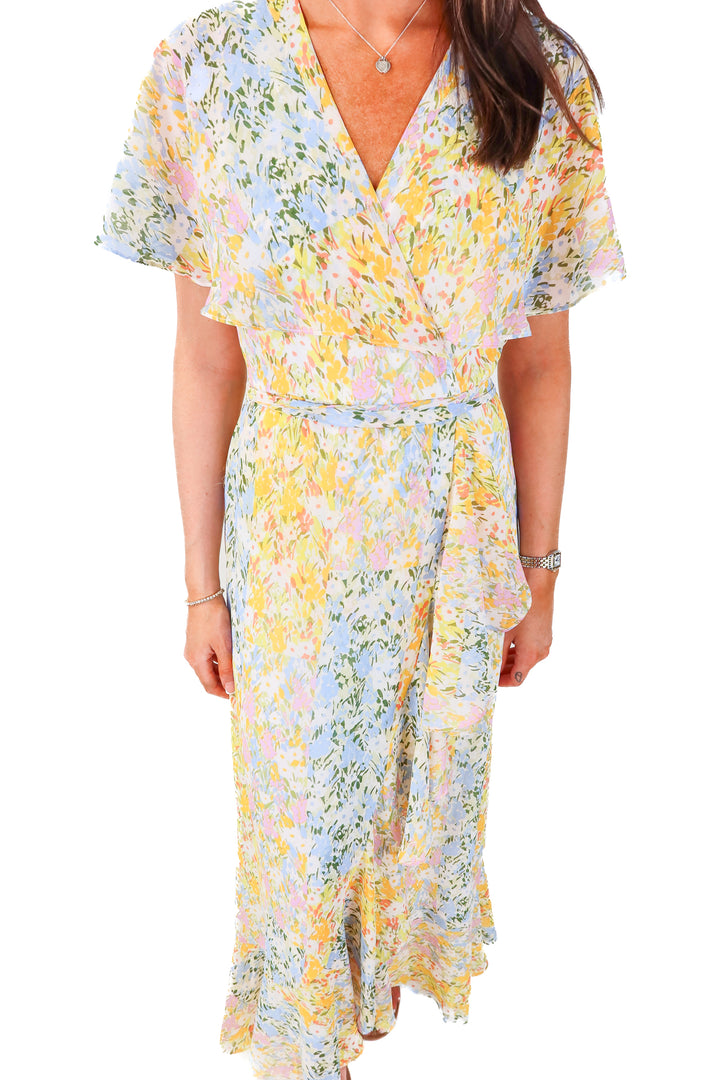 danny & nicole floral ruffle maxi dress NWT (4)
