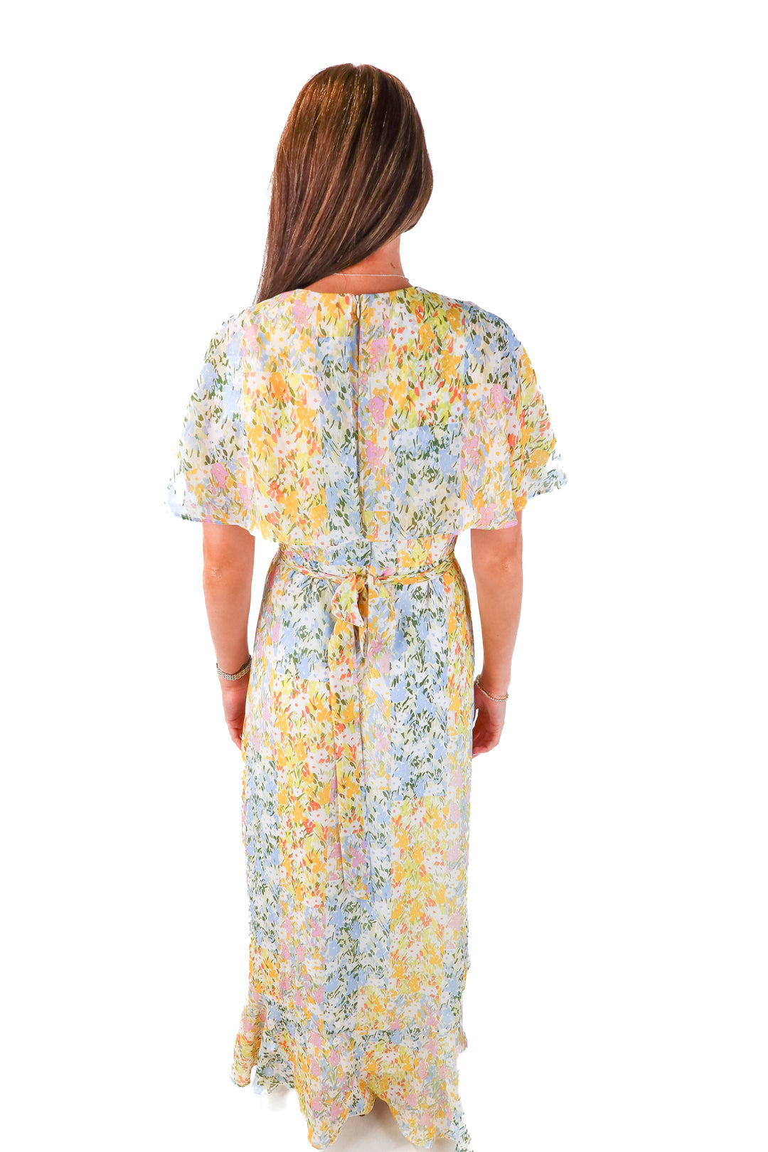 danny & nicole floral ruffle maxi dress NWT (4)