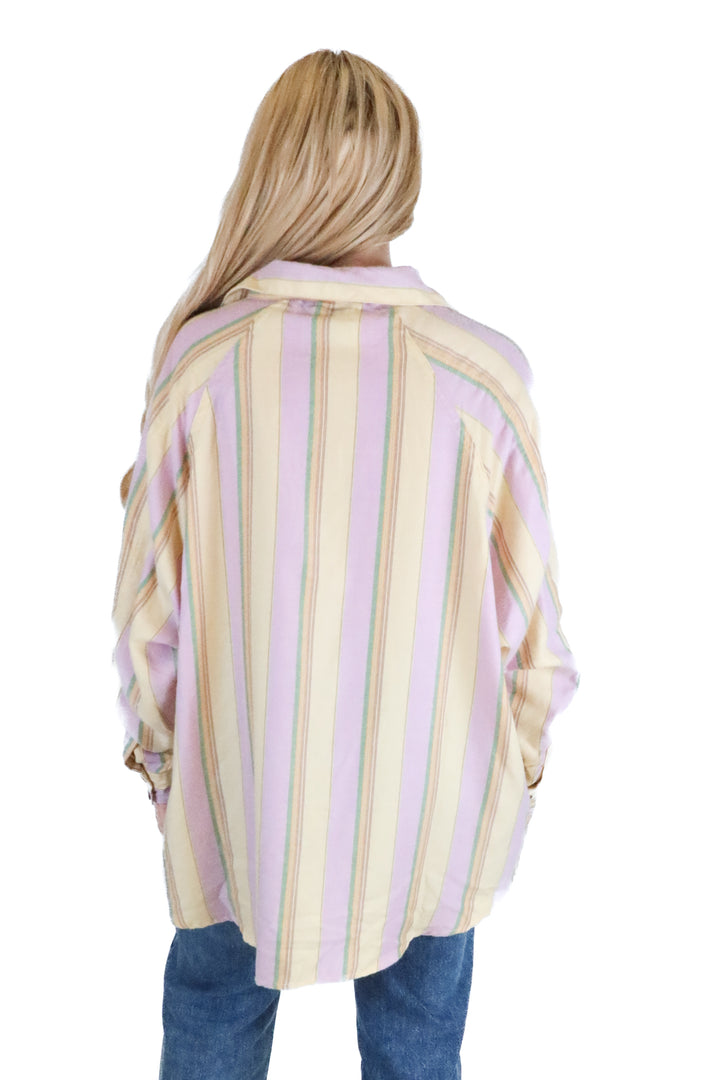 Stoosh yellow striped button up (s)*
