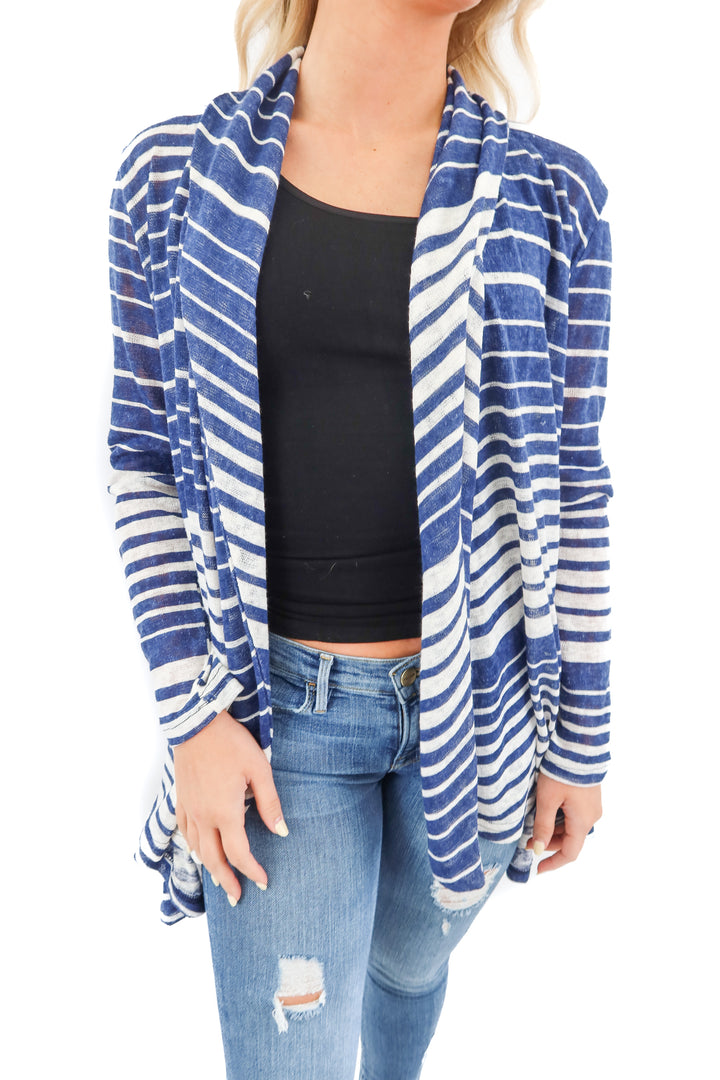 casting blue/white stripe cardigan (1)