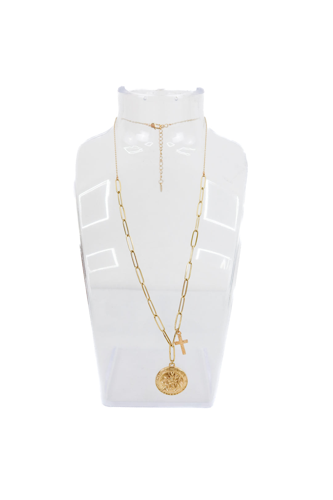 kozakh gold cross necklace (retail $90)