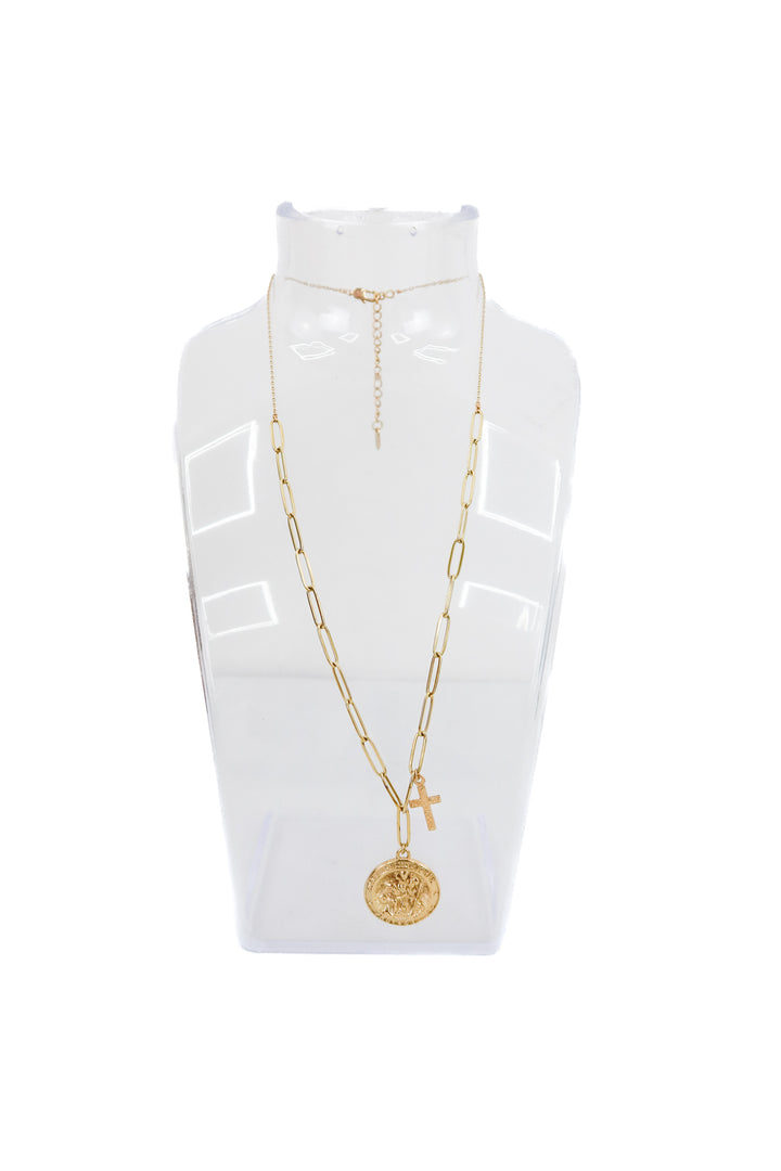 kozakh gold cross necklace (retail $90)