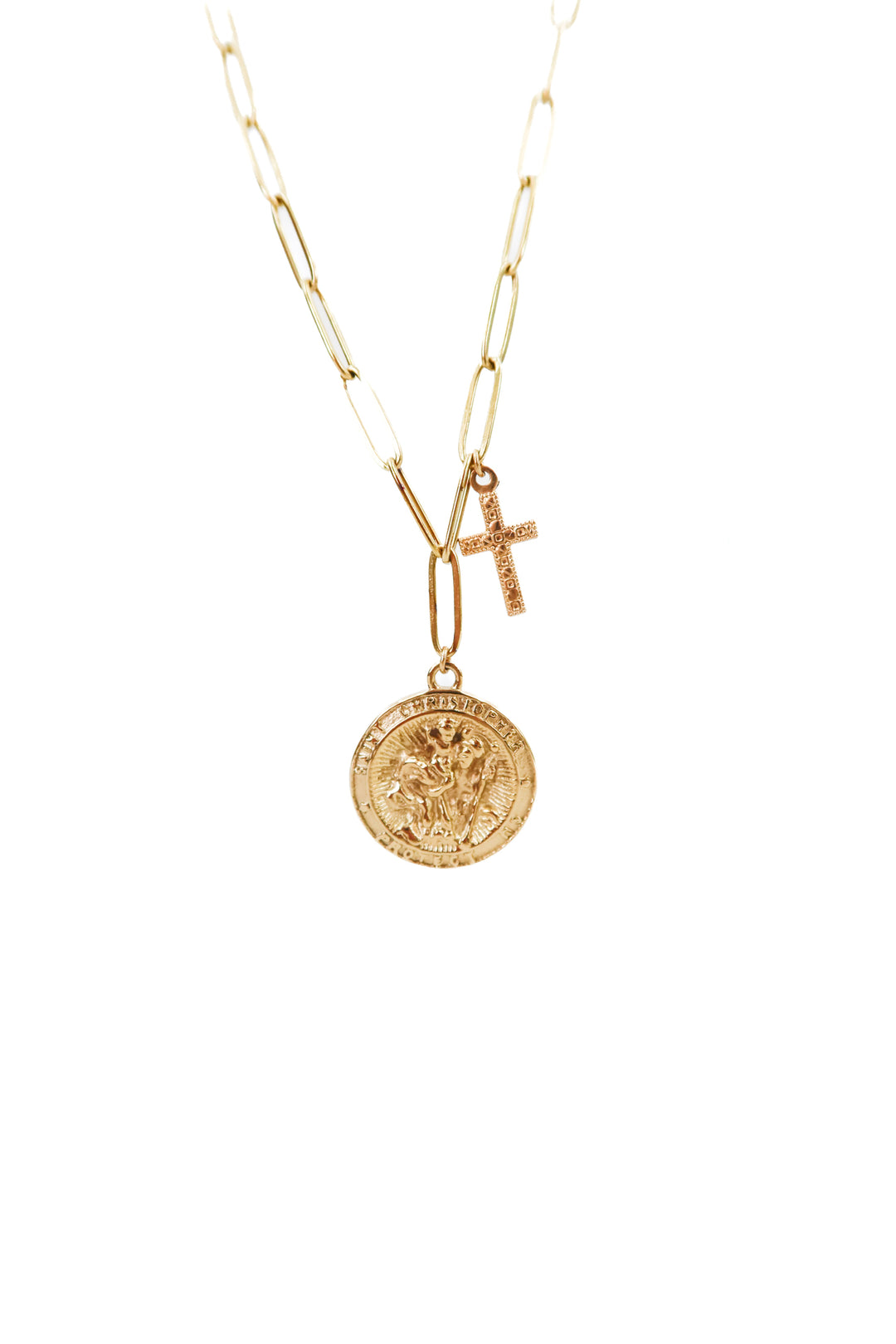 kozakh gold cross necklace (retail $90)