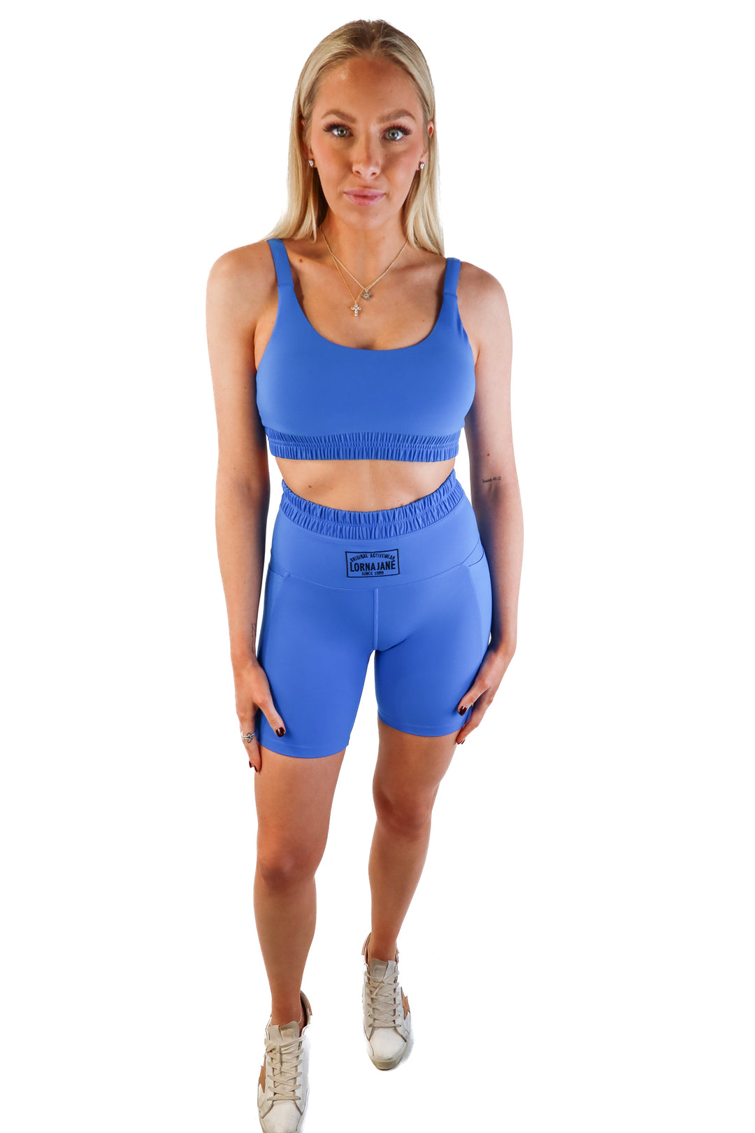Lorna Jane blue activewear set (s; retails for $160)