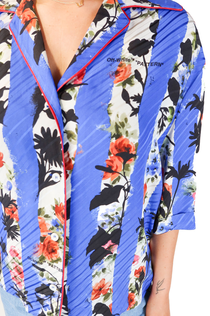off-white blue floral button up (L; retail $725)