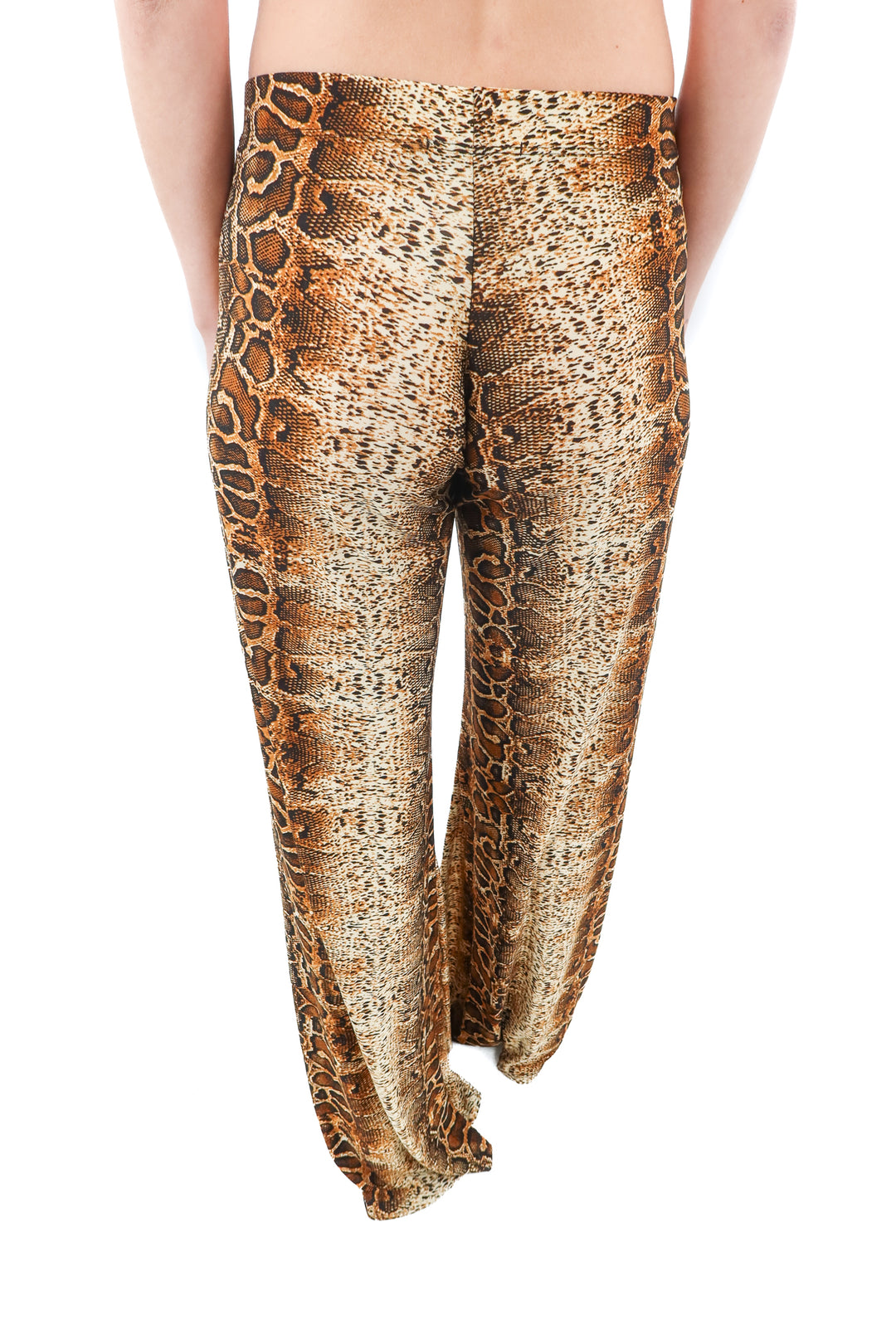 veronica m. brown snakeskin wideleg pants (S)