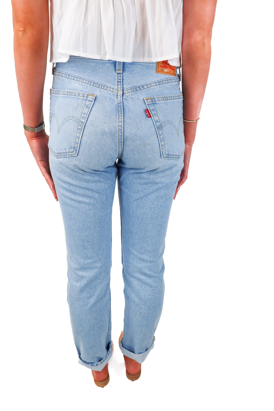levis light wash distressed jeans NWT (26)
