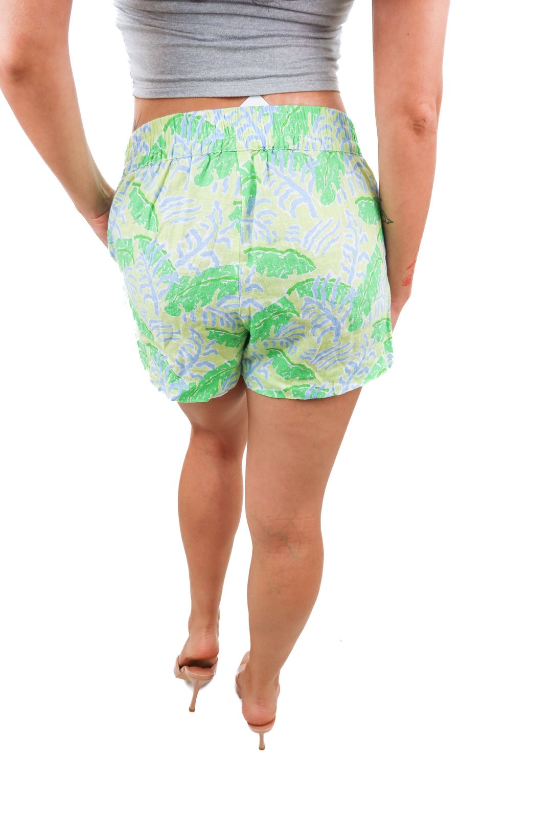 HIHO green hawaiian shorts (S)