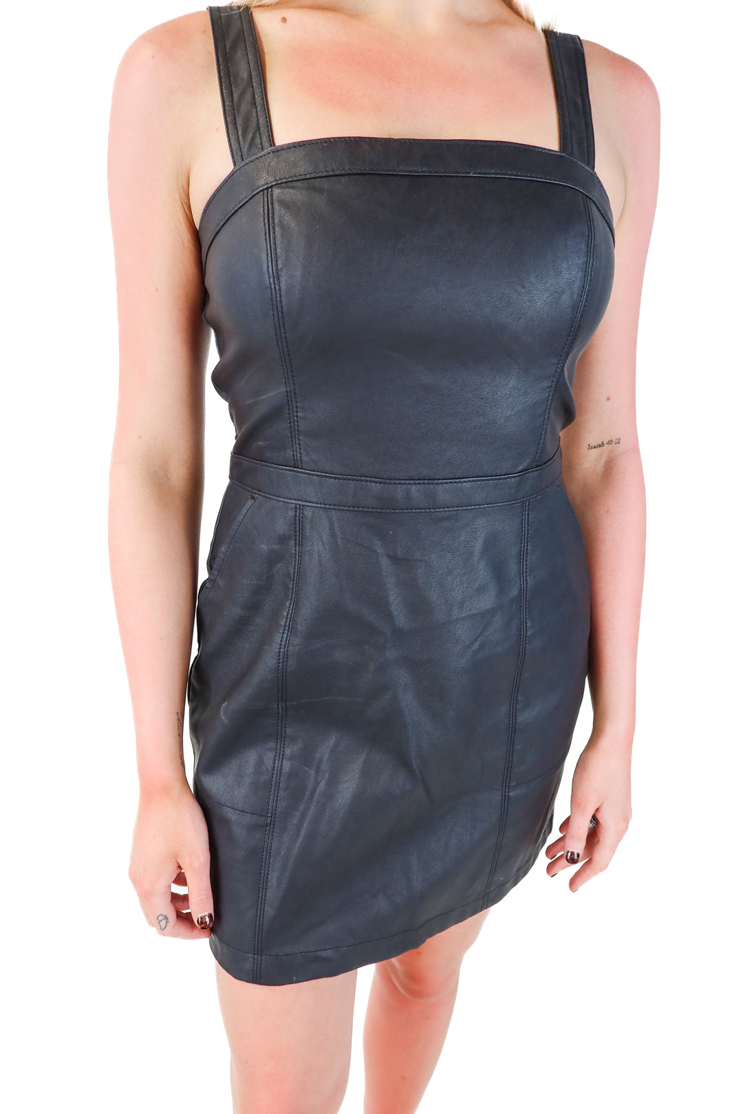 Abercrombie & fitch vegan leather dress (s; retail $80)