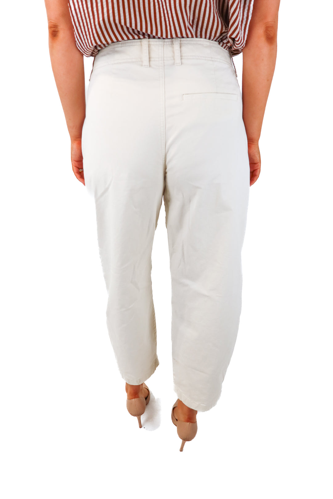 abercrombie & fitch curve love cream pants (4R; retail $90)