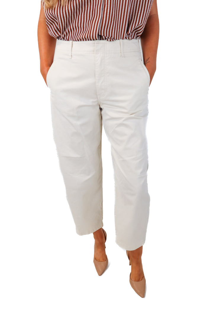 abercrombie & fitch curve love cream pants (4R; retail $90)