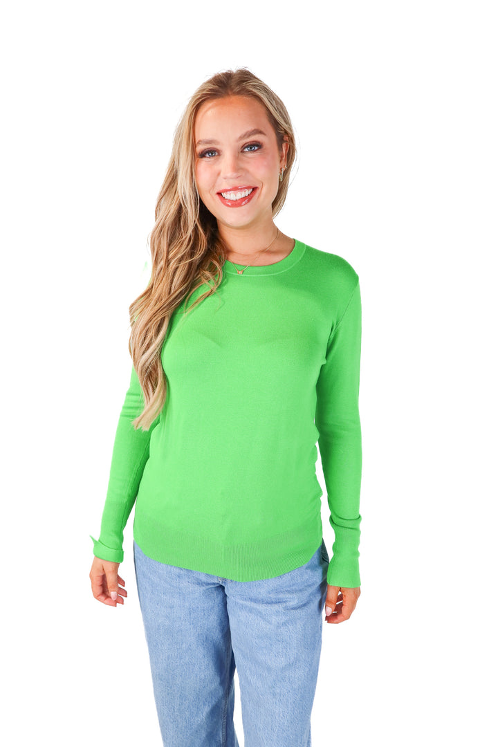 zara green button sleeve sweater NWT (L; retails $39.90)