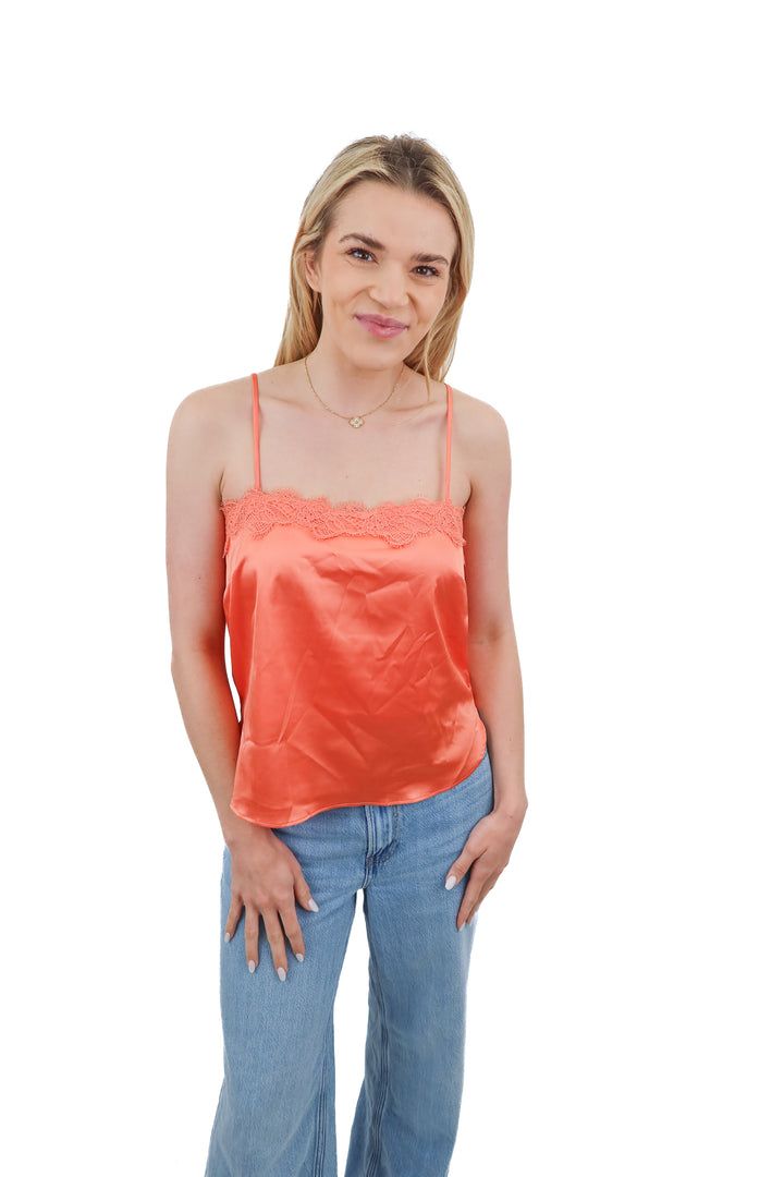 Heartloom coral lace cami (S; retail $89) NWT