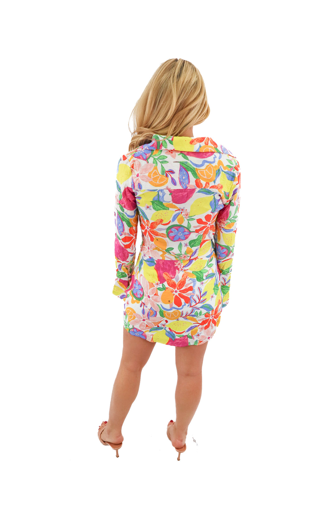vici fruit/floral top and skirt set (S)