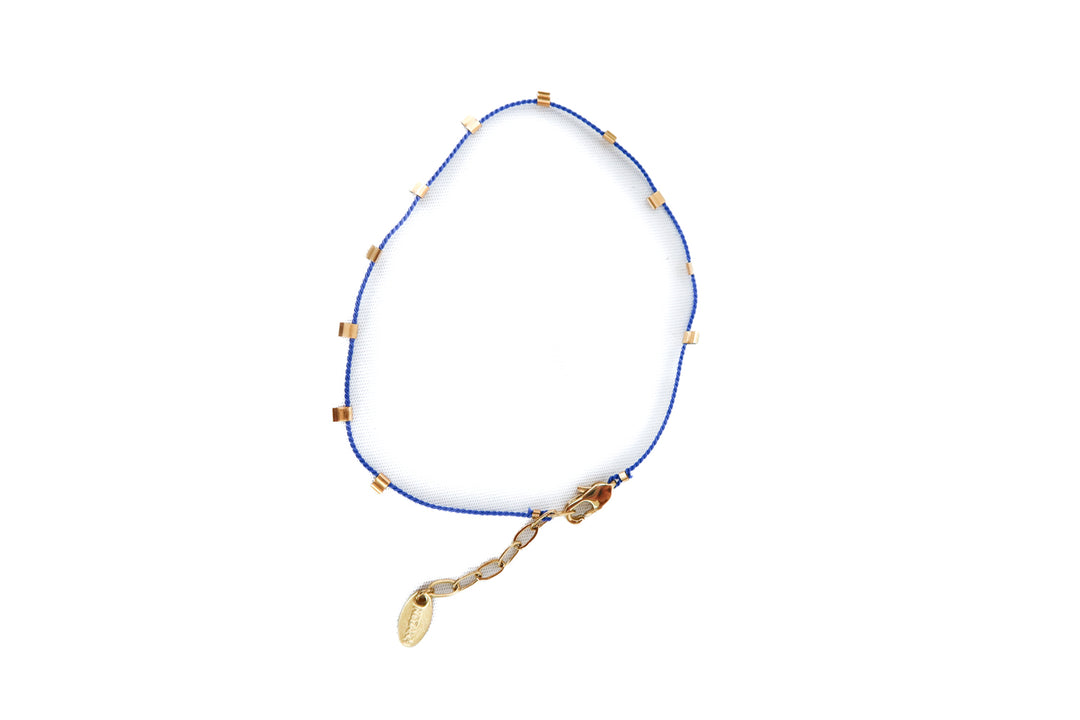 stella & dot blue string necklace (retail $70)