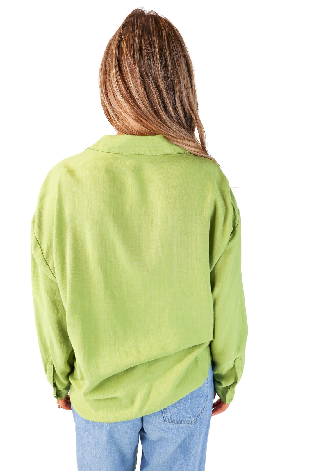 SOLD rachel zoe green collared top (L)