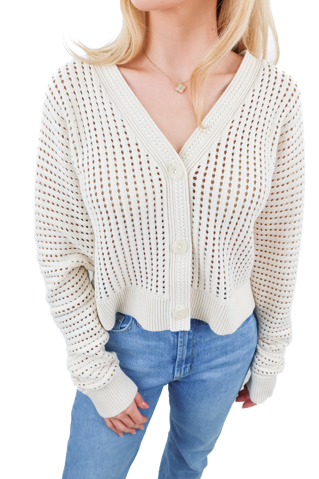 Lululemon beige knit cardigan (S)