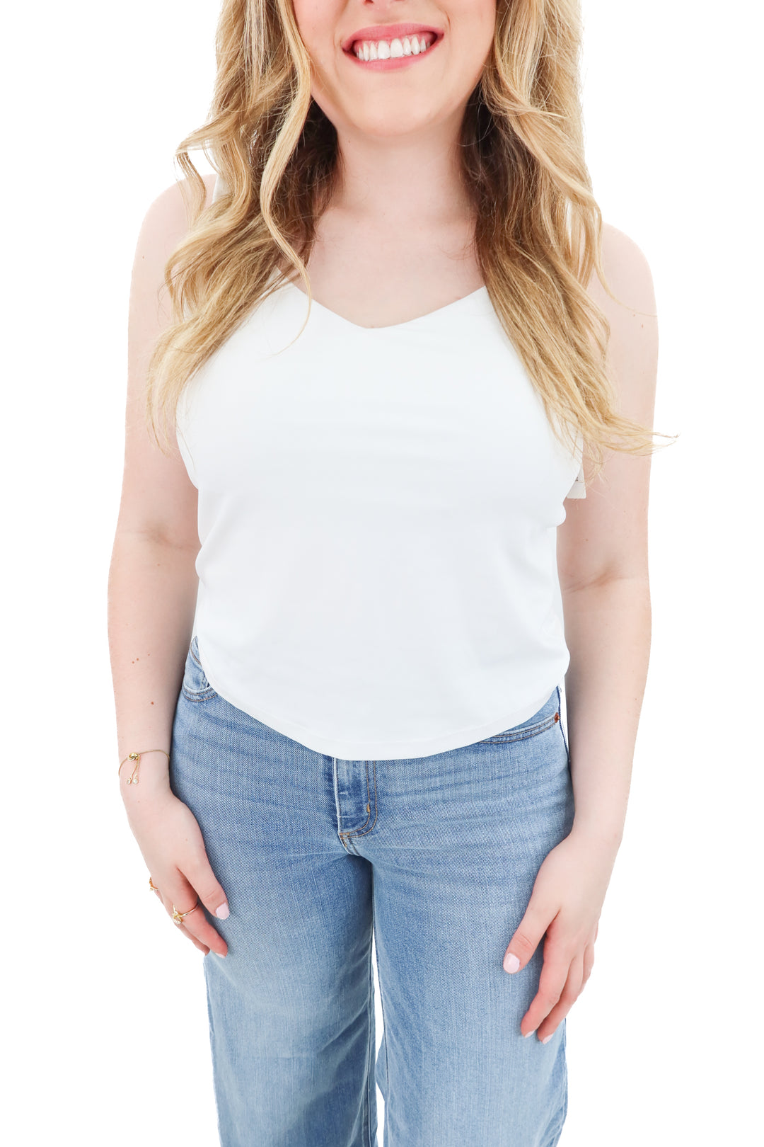 offline white padded tank (xl)