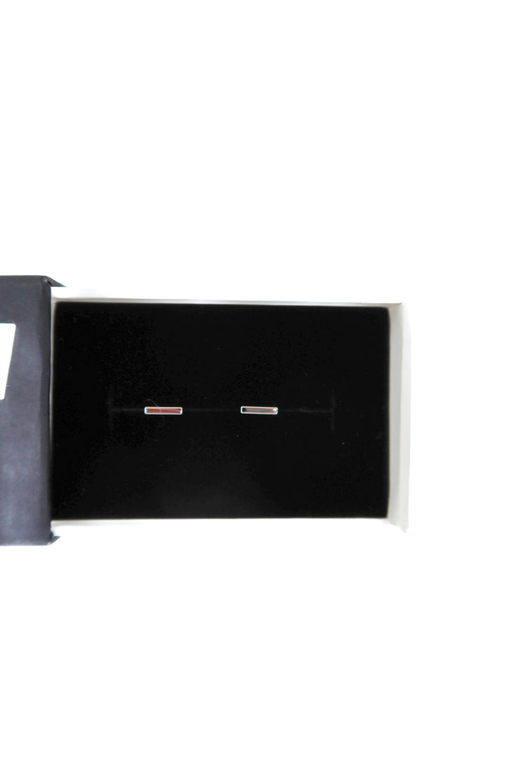 maison miru silver bar earrings (retail $75)