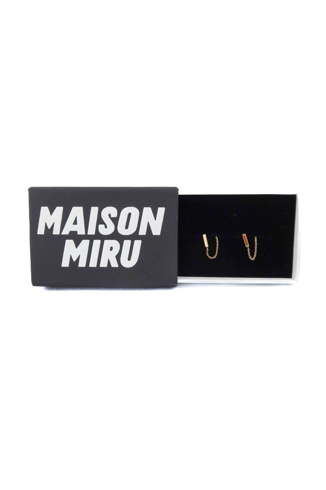 maison miru gold bar earrings (retail $75)