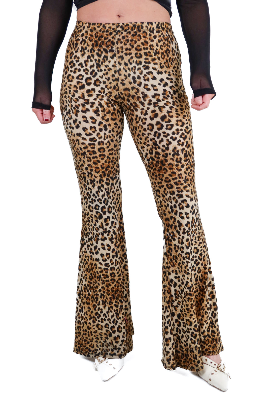 Forever 21 cheetah flare leggings (M)