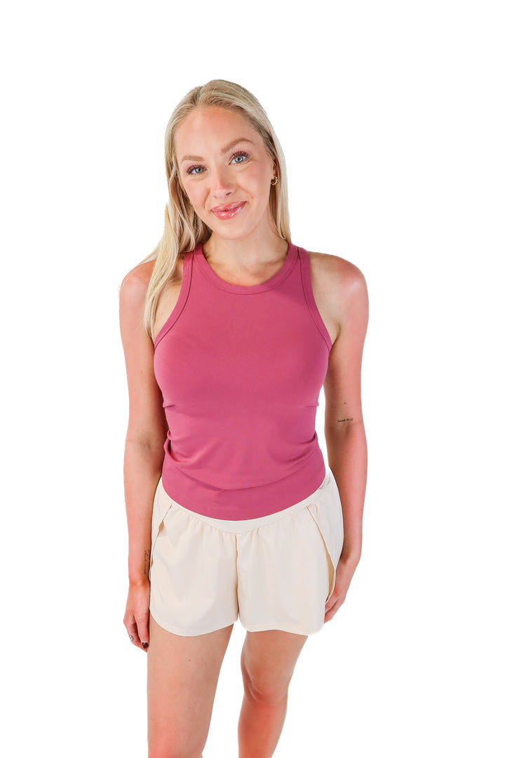 lululemon pink racerback tank (4*)