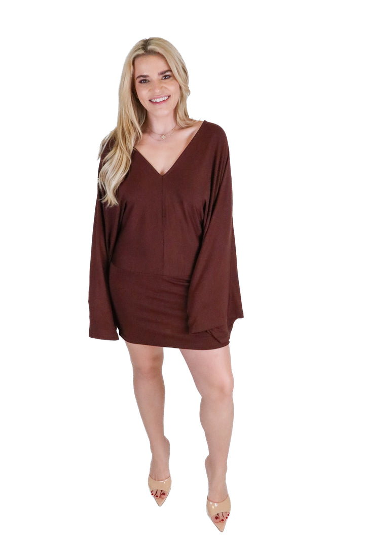 FP Beach Brown Mini Dress NWT (XS; retail $108)
