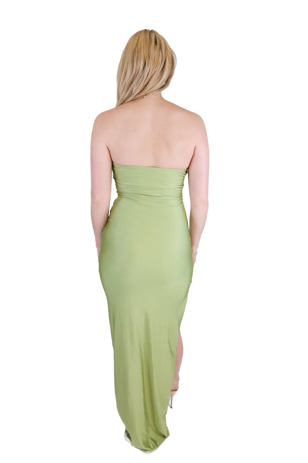 Windsor green maxi dress with slit NWT (s; retail $79)